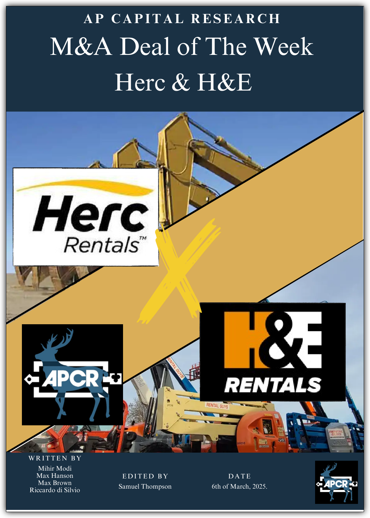 M&A Deal of the Week - Herc Rentals X H&E Rentals